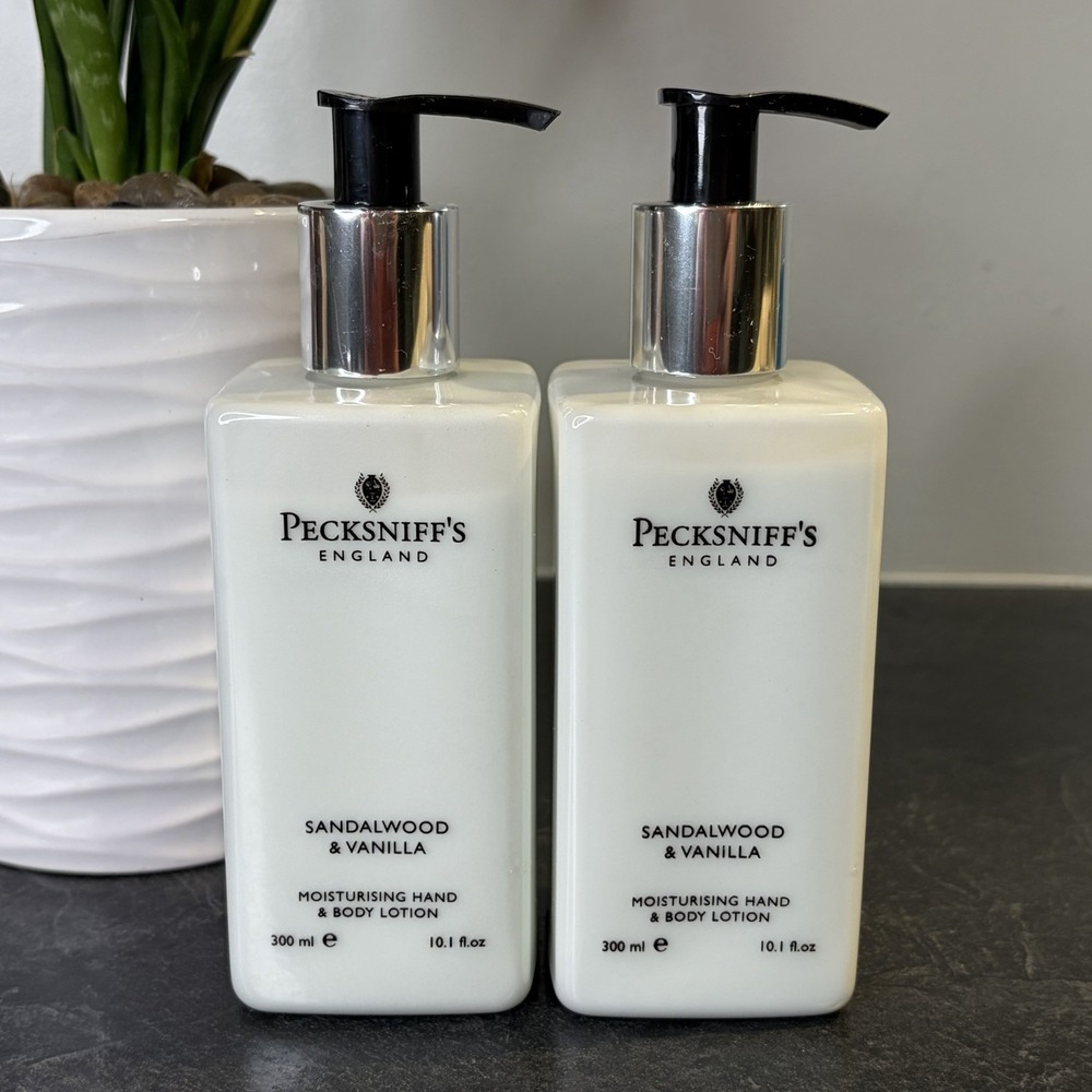 2 Pack Pecksniffs Sandalwood & Vanilla Moisturizing Hand & Body Lotion 300ml NEW